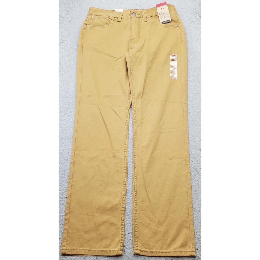 Levi's Jeans Mens 31x32 Brown Denim 514 Red Tab 5-Pocket Straight Leg Grunge